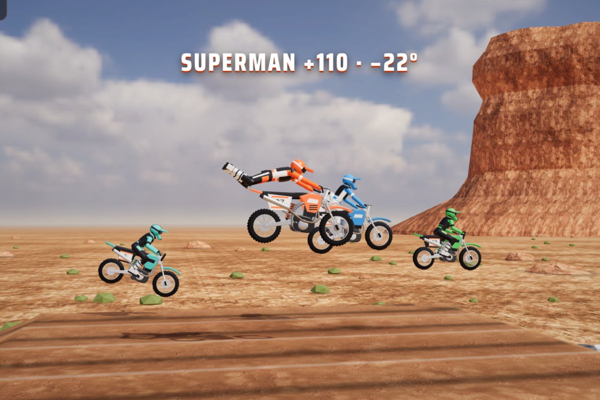 Holeshot - Free online 3D motocross racing game with tricks and a track builder