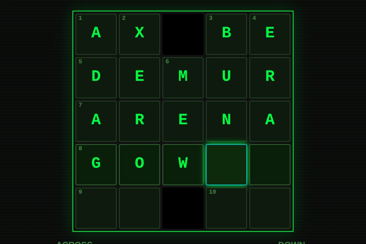 Mini Cross - Free online daily 5x5 mini crossword puzzle