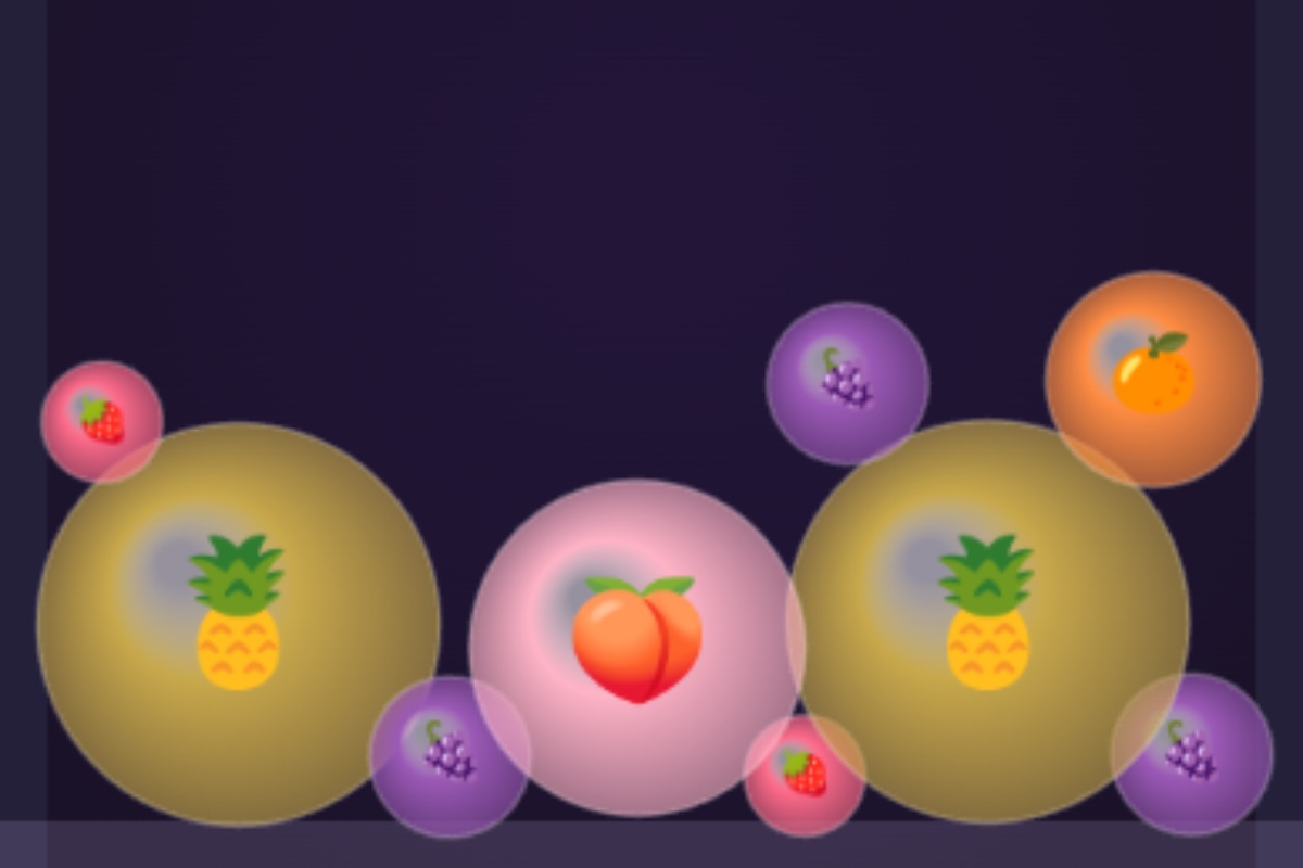 Orchard - Free online drop-merge puzzle game with vapor aesthetic